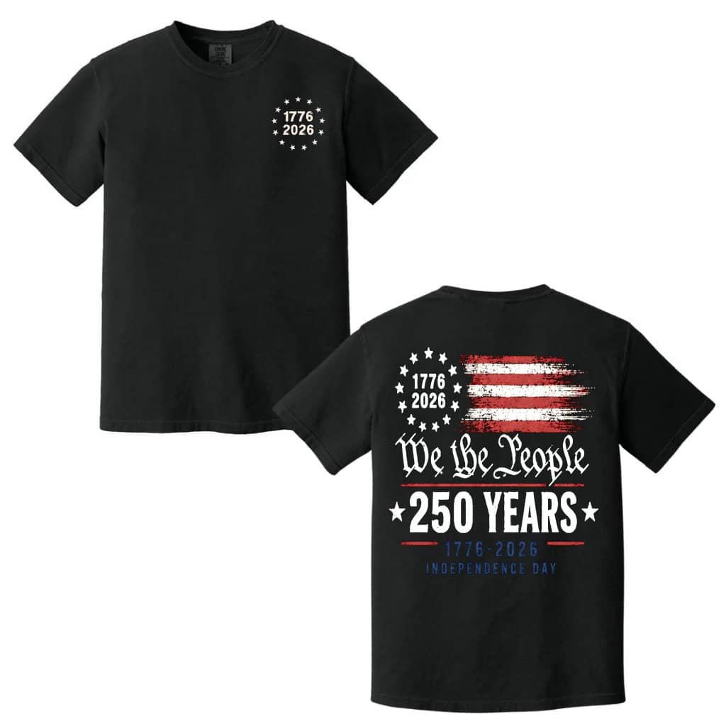 Comfort Colors USA Independence Day Shirt – 250 Years Freedom 1776-2026 for Dad Grandpa Style