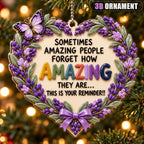 3D Raised Amazing People Heart Ornament – Inspirational Gift