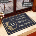 Personalized Doormat Family Serve The Lord