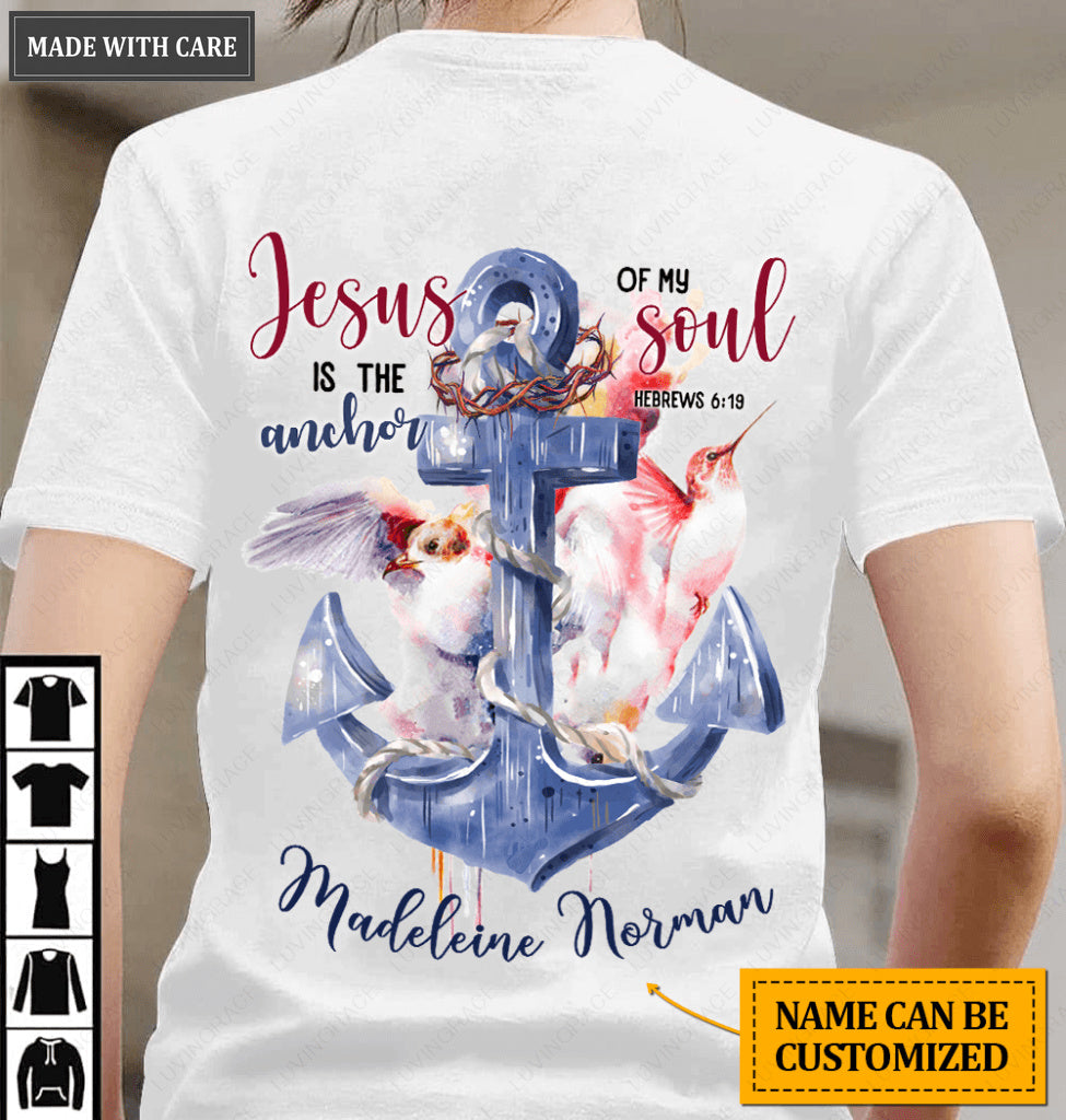 Personalized Jesus Anchor Of My Soul Tshirt