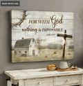 For With God Wall Art