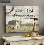 For With God Wall Art