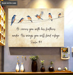 He Covers You With His Feathers Wall Art