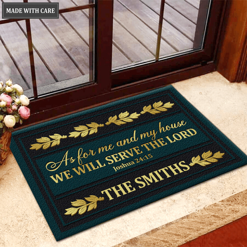 Personalized Serve The Lord New Version Doormat