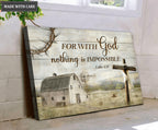 For With God Wall Art