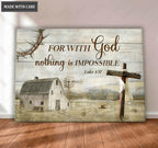 For With God Wall Art