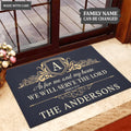 Monogram Luxury Serve The Lord Personalized Doormat