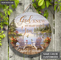 Personalized God Knew You And Me Wood Circle Sign
