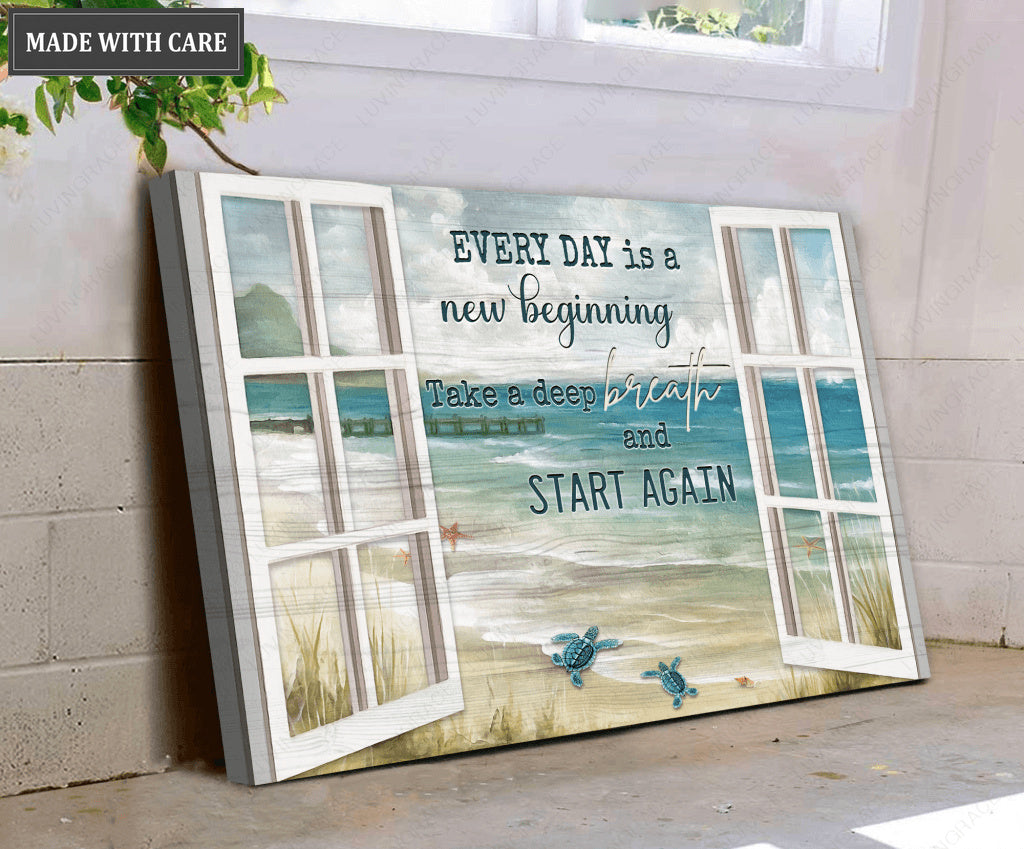 Turtle To The Sea A New Beginning Wall Art