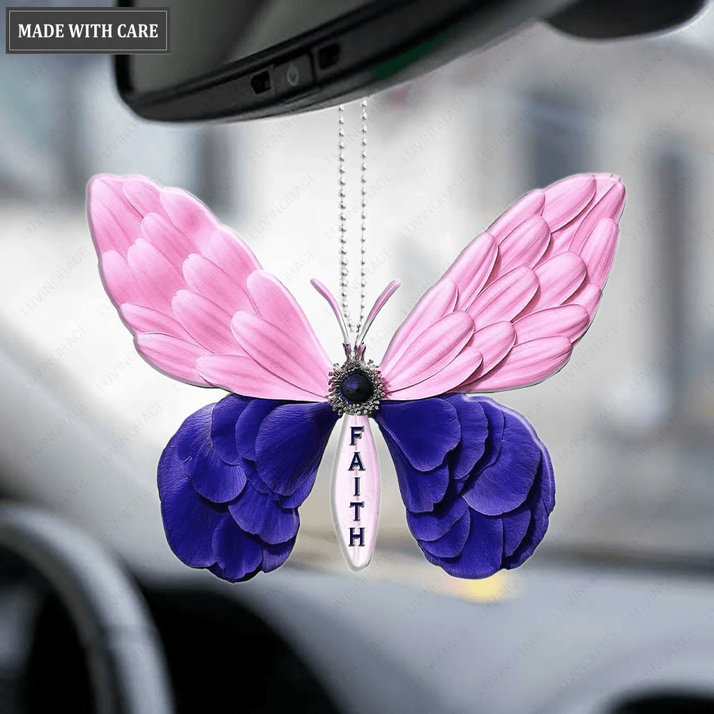 Butterfly Petal Flower Faith Ornament