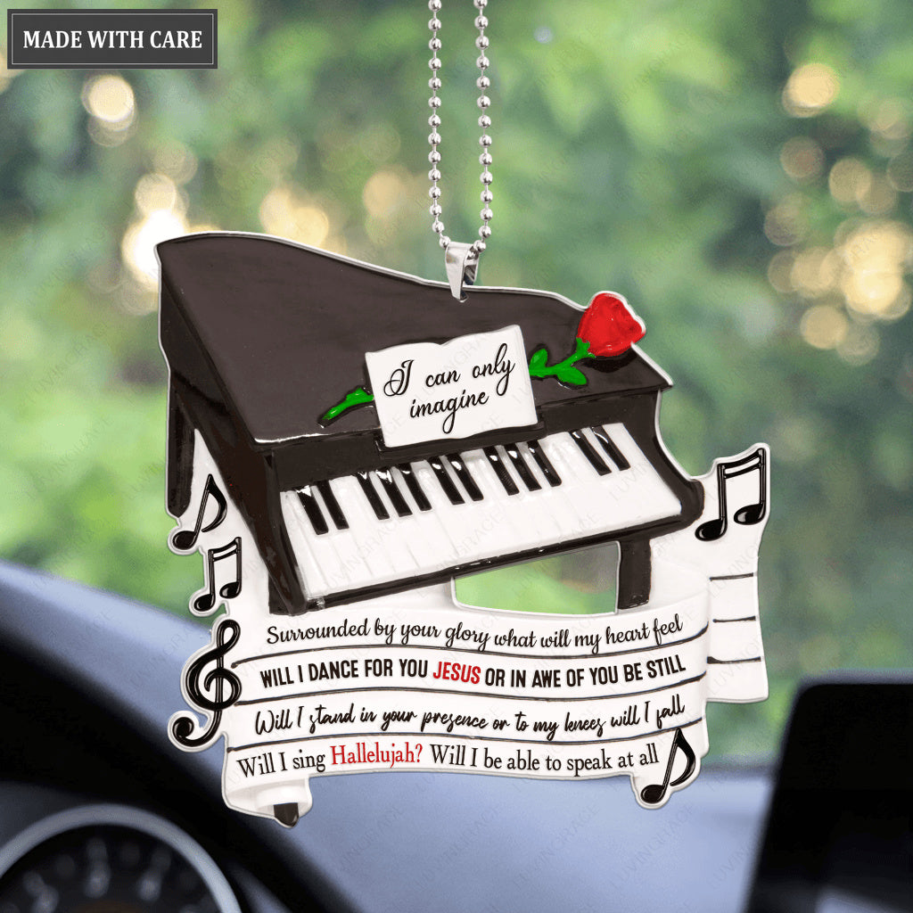 Baby Grand Piano Surrounded By The Glory Ornament