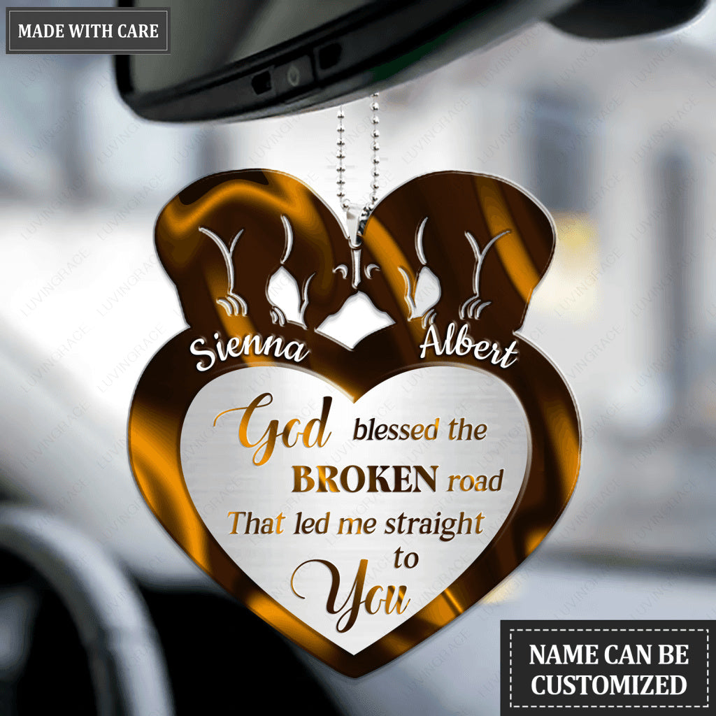 Bear Couple God Blessed Personalized Ornament