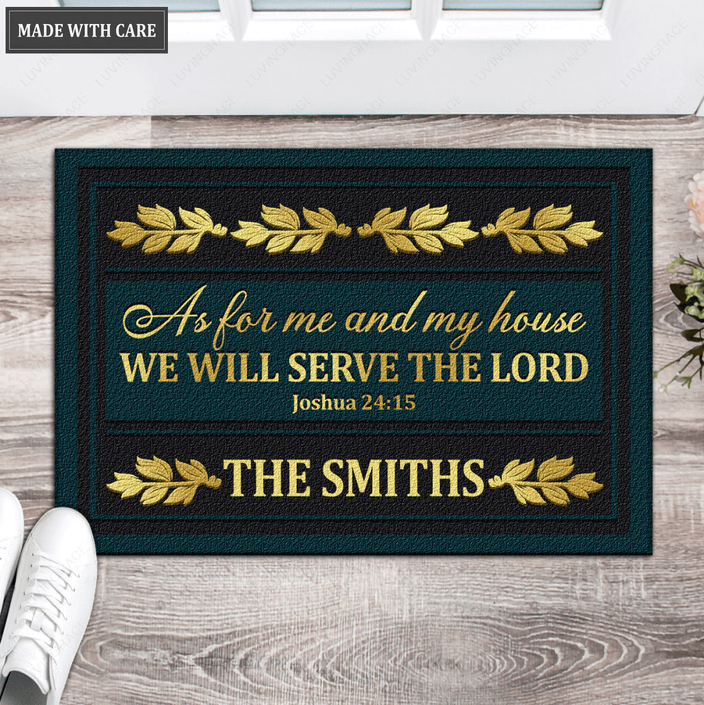 Personalized Serve The Lord New Version Doormat
