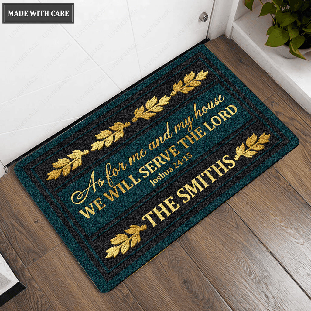 Personalized Serve The Lord New Version Doormat
