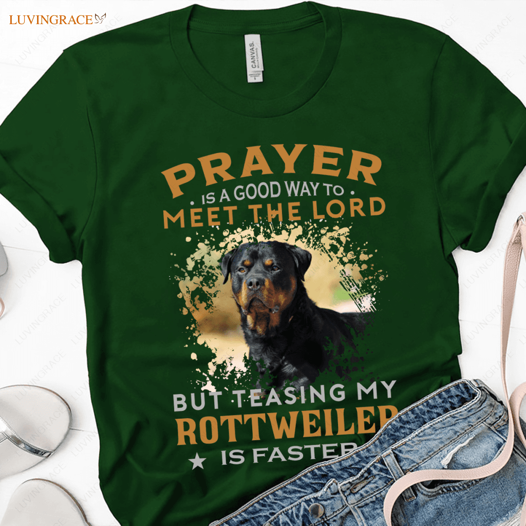 02 Teasing My Rottweiler - Personalized Custom Unisex T-Shirt Shirt