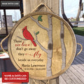 Personalized Fly Beside Us Wood Circle Sign