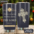 Vintage Elegant As For Me And My House Personalized Tumbler