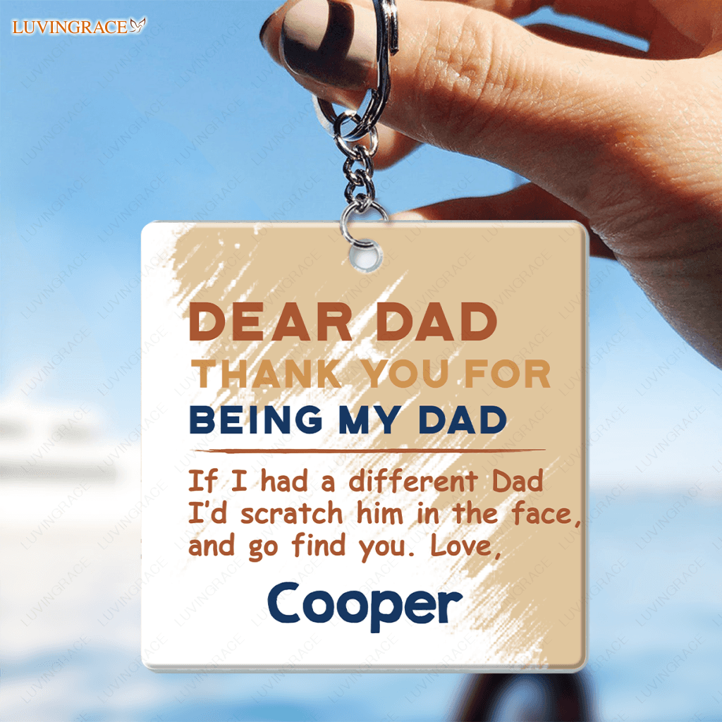 03 Dear Dad/Mom Funny Pet Gift - Personalized Custom Acrylic Keychain