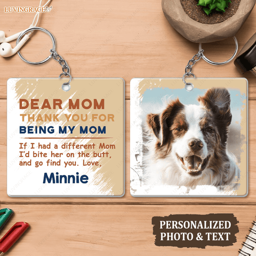 03 Dear Dad/Mom Funny Pet Gift - Personalized Custom Acrylic Keychain