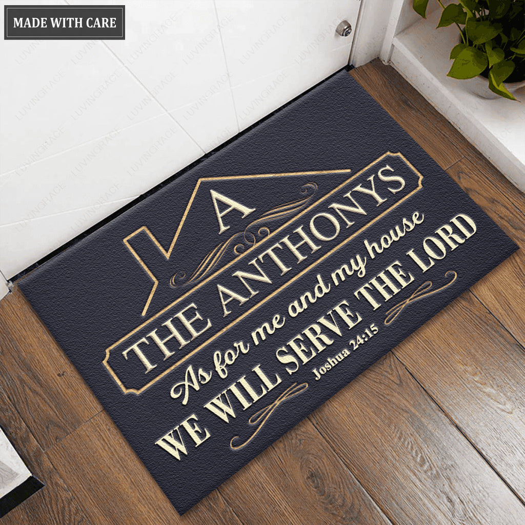 Serve The Lord New Home Personalized Doormat
