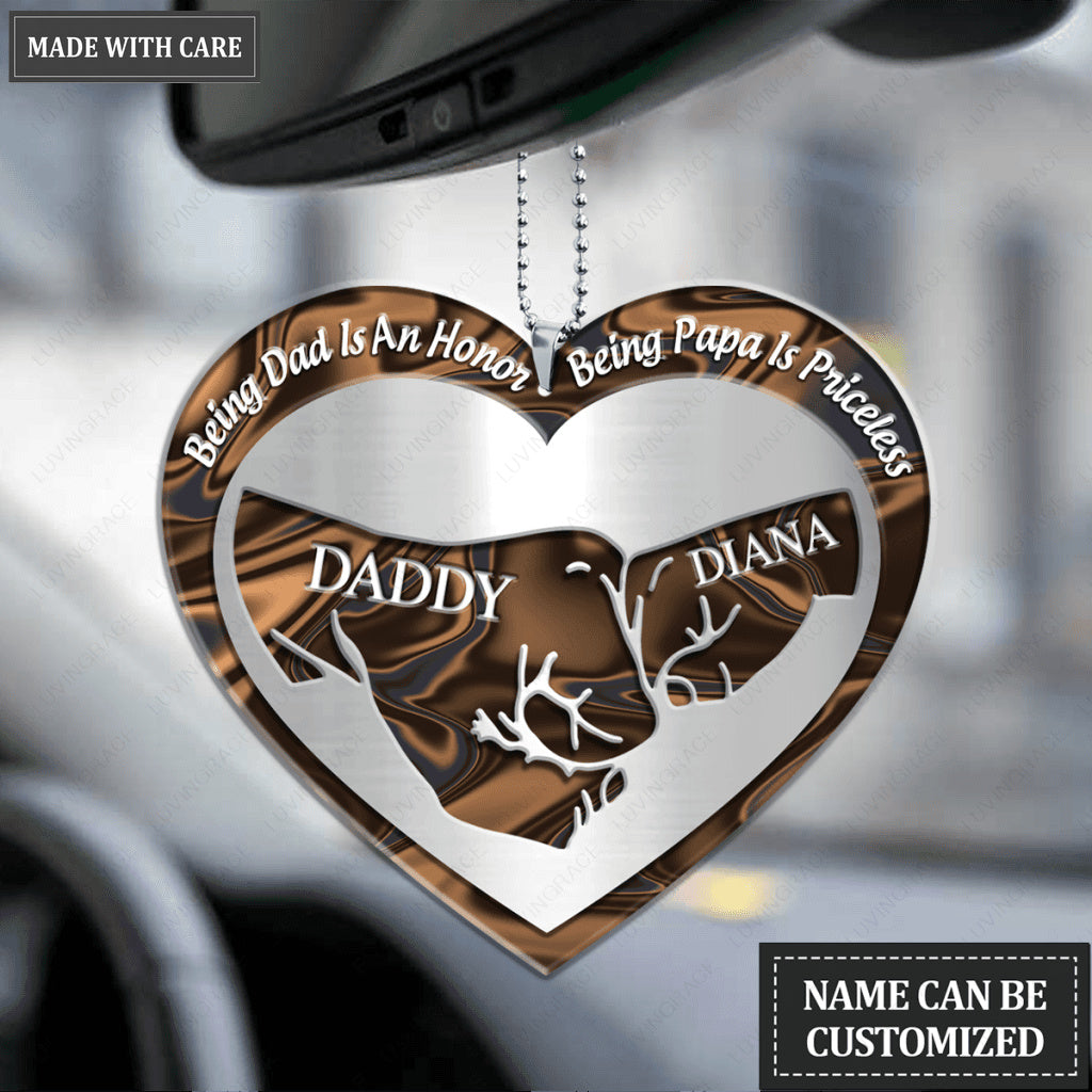 Being Dad Is An Honor Being Papa Is Priceless Personalized Ornament