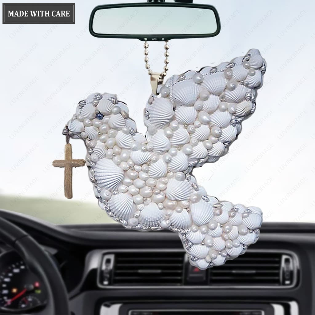 Dove Seashell Hanging Ornament