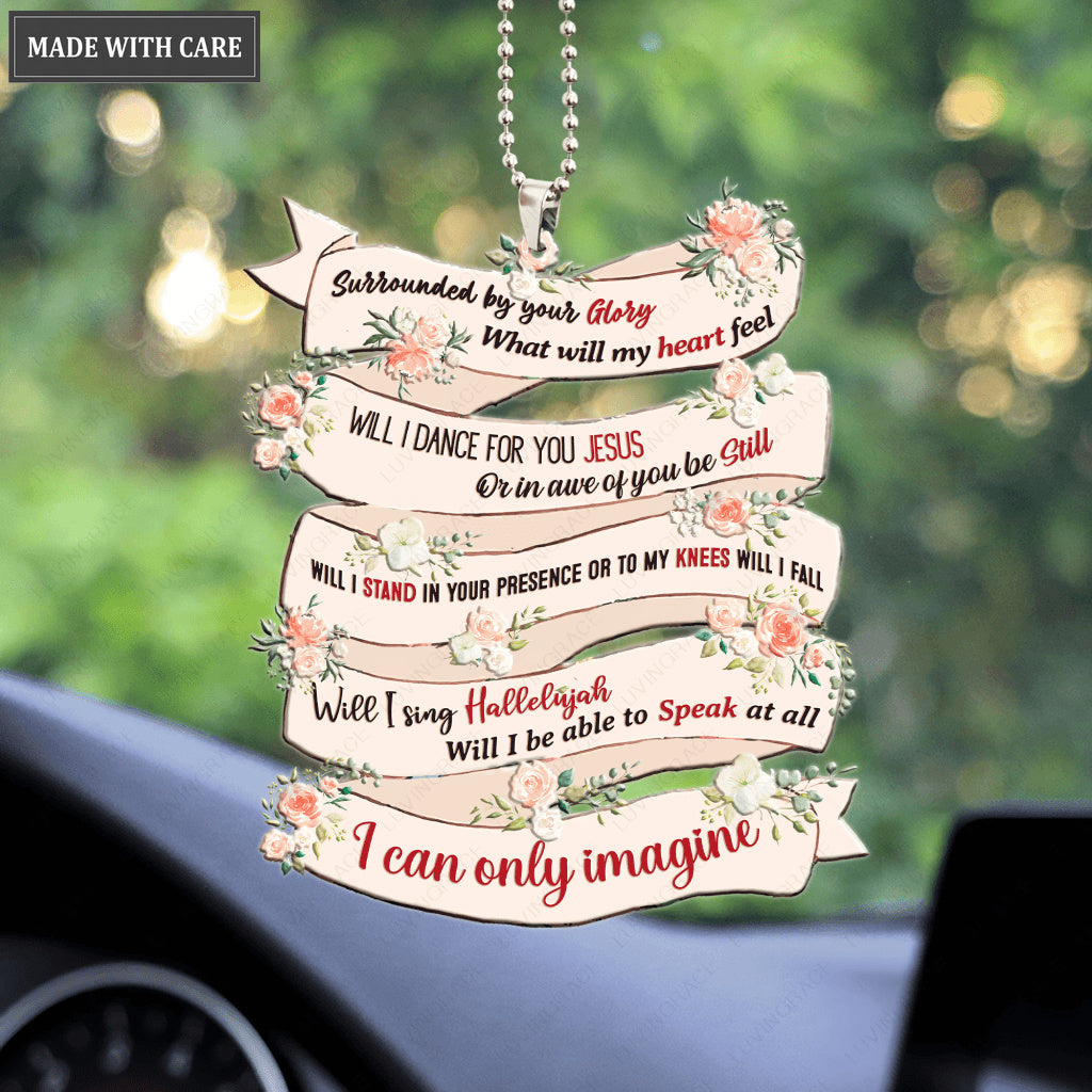 Floral Ribbon Surrounded By Glory Ornament