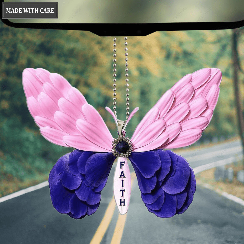 Butterfly Petal Flower Faith Ornament