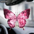 Cross Pink Butterfly Ornament