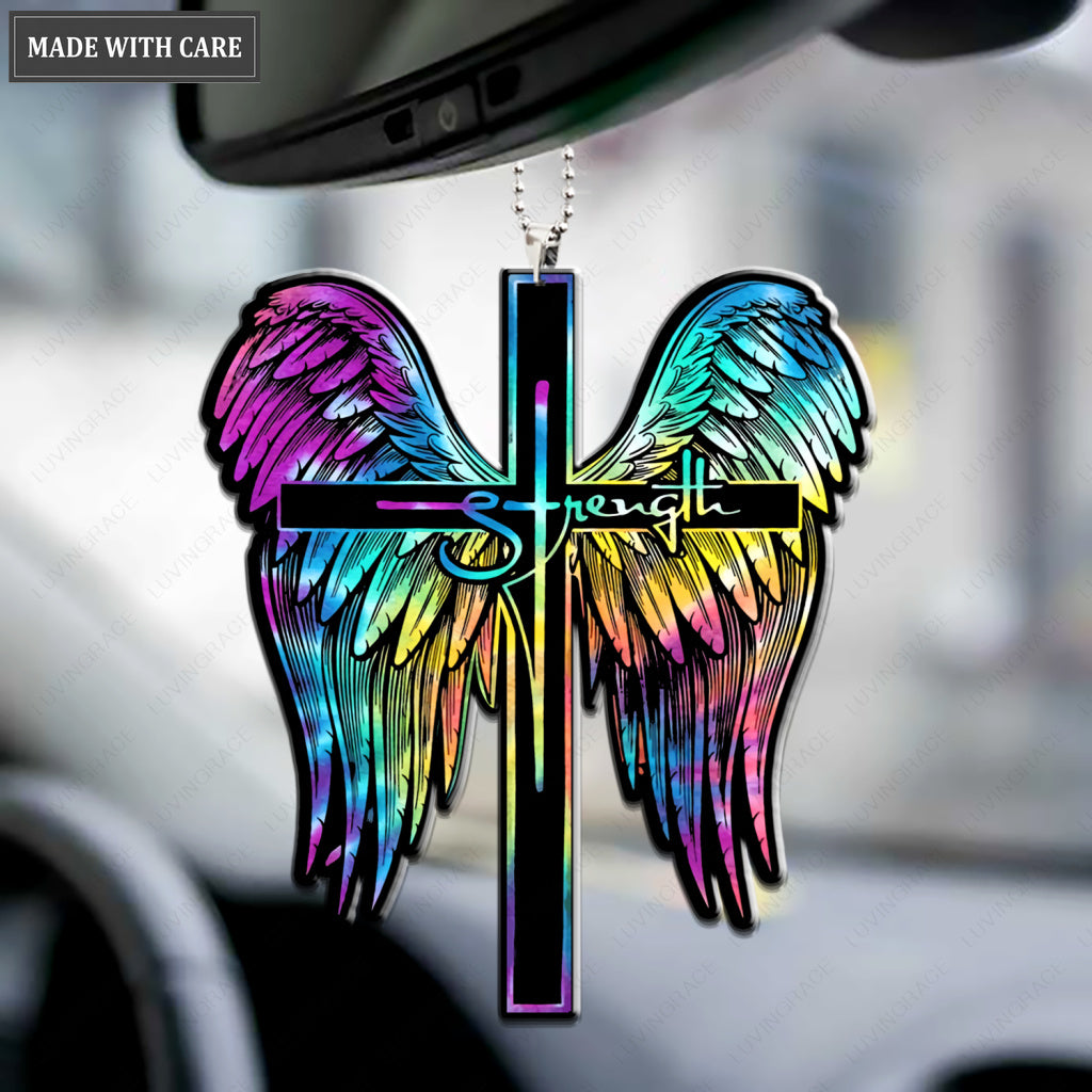 Strength Rainbow Wings Ornament