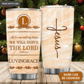 Christmas Marble As For Me And My House Personalized Tumbler