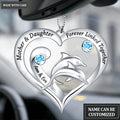 Double Dolphin Mother And Daughter Personalized Ornament