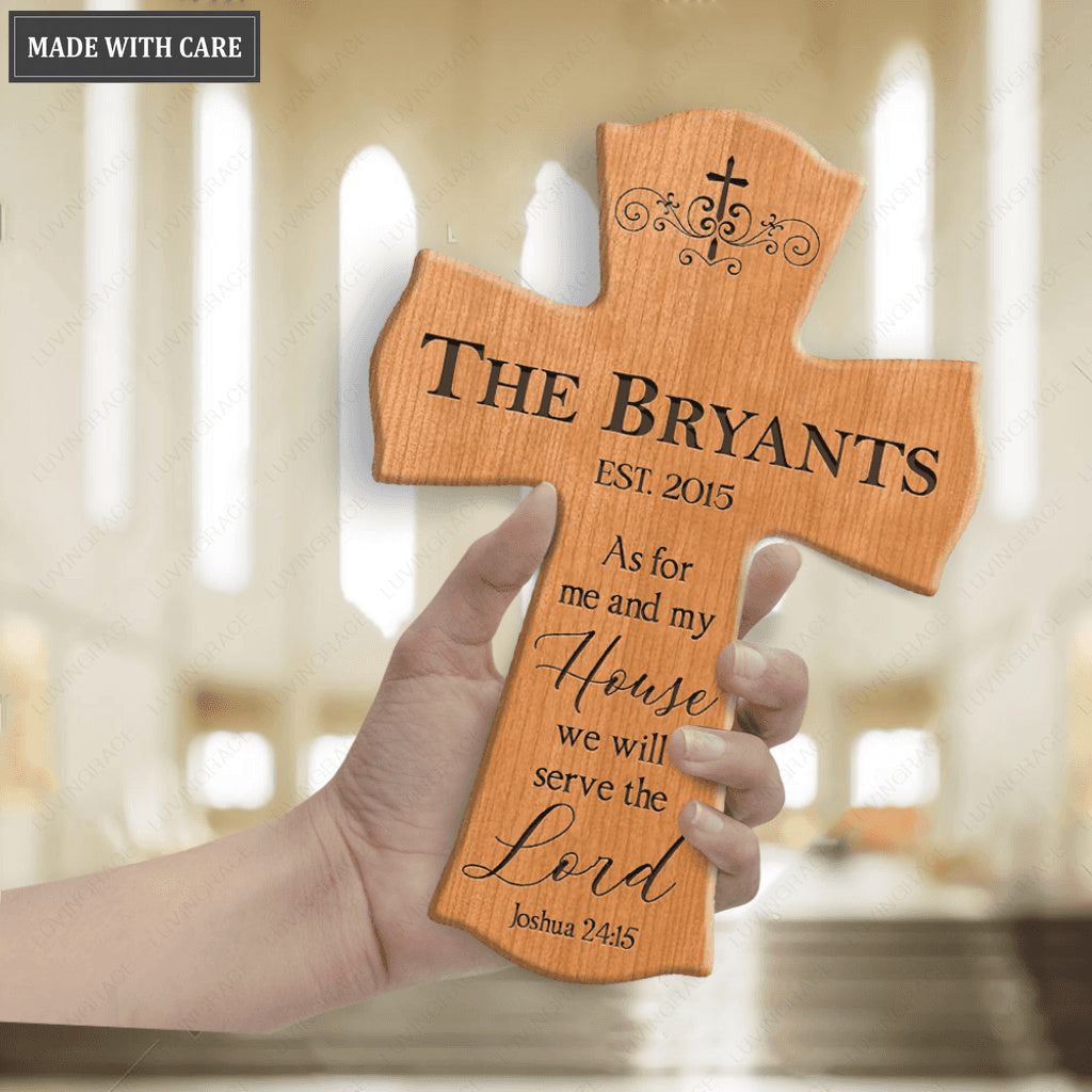 Personalized Hanging Cross As For Us