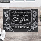 Welcome Serve The Lord Personalized Doormat