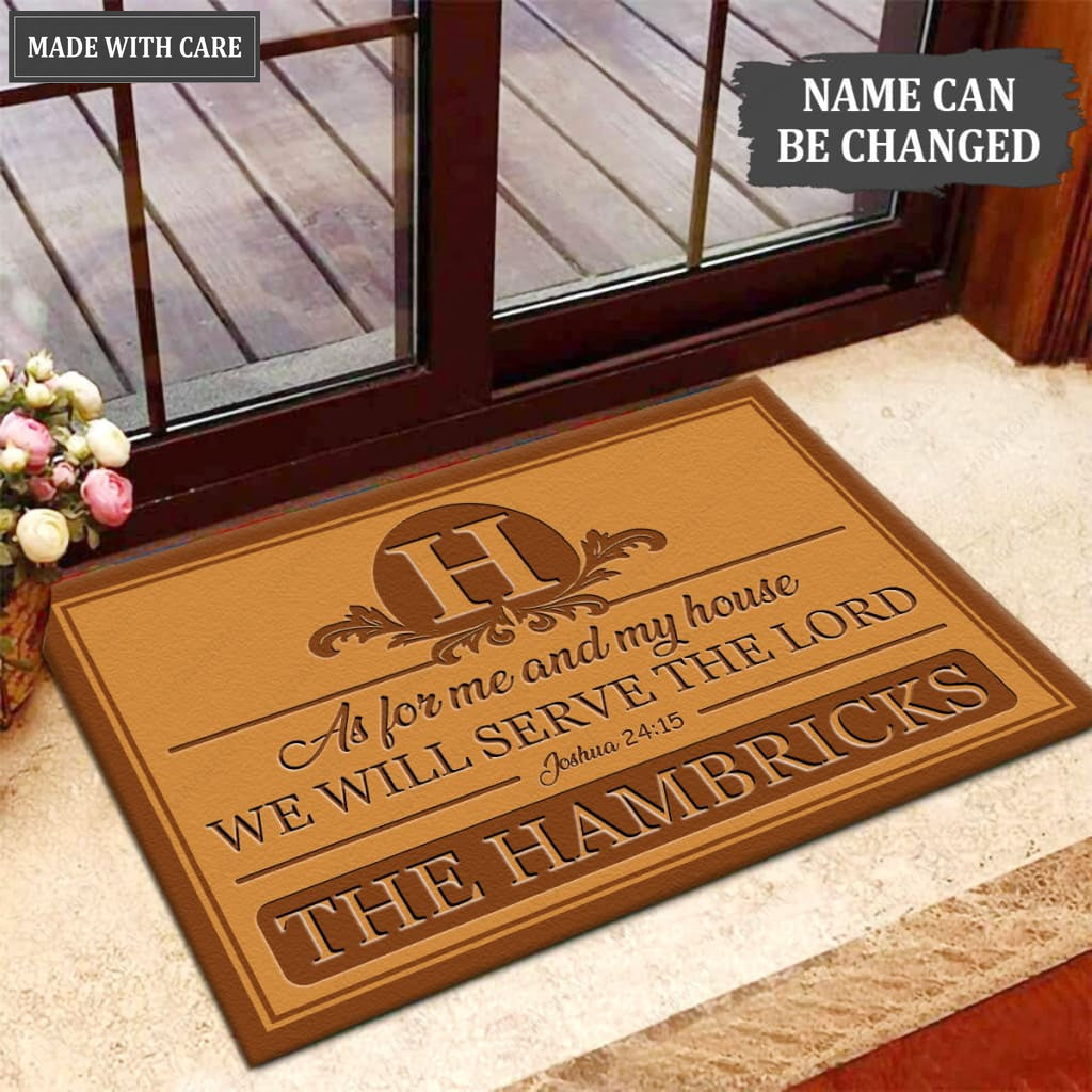 Luvingrace M81 Decorative Monogram Collection As For My House Personalized Doormat