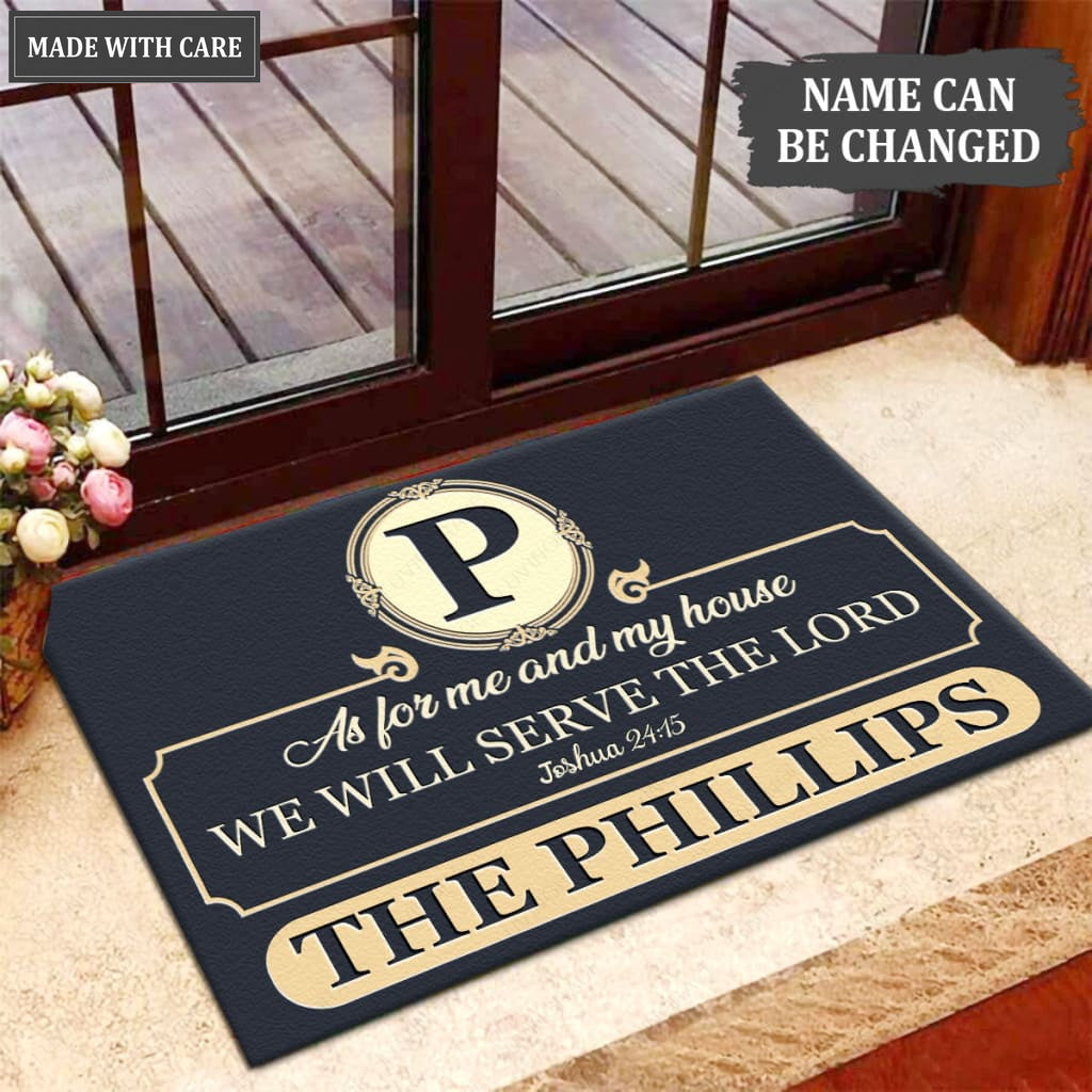Luvingrace M84 Luxury Monogram Collection As For My House Personalized Doormat