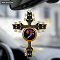 Golden Guitar Cross Ornament