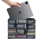 Colored Jean Texture Inspirational You Are Custom Leather Handbag - Personalized Custom Leather Bag