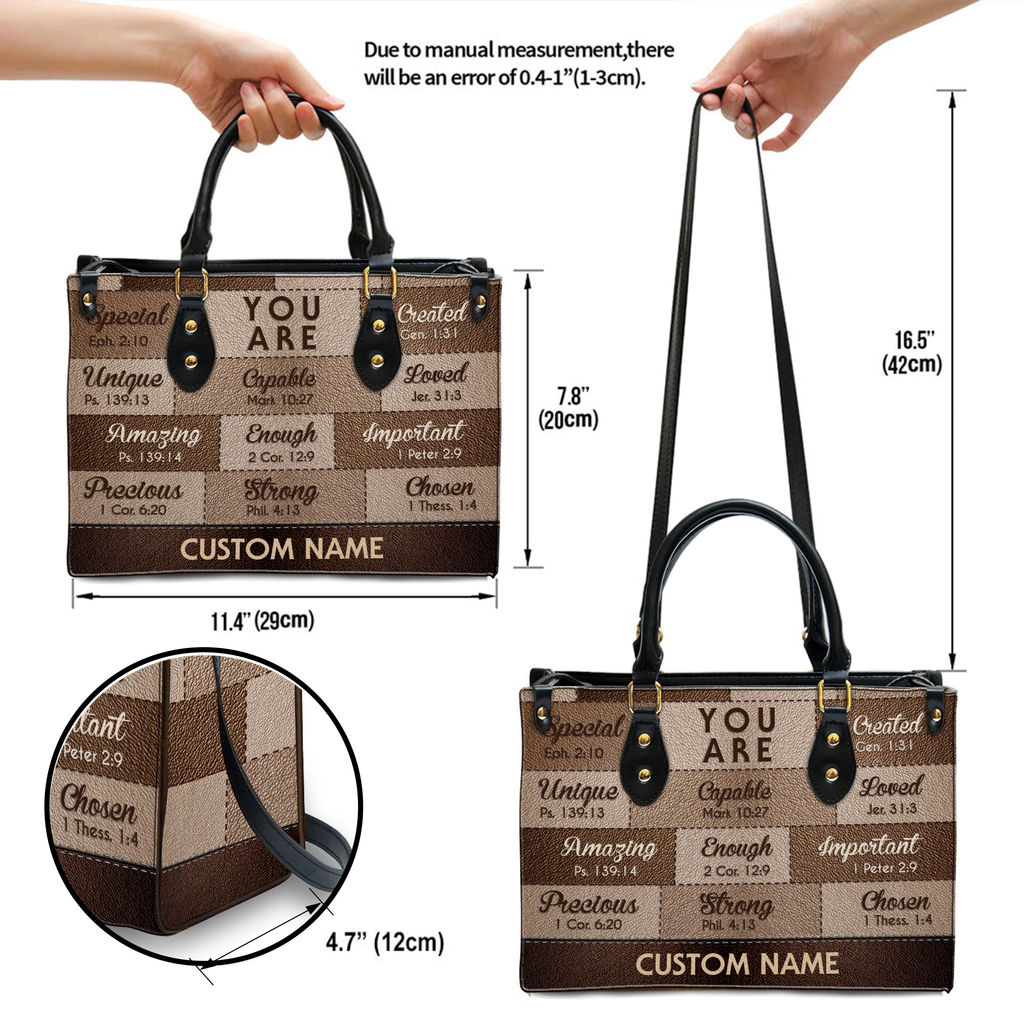 Colored Leather Texture Inspirational You Are Custom Leather Handbag - Personalized Custom Leather Bag