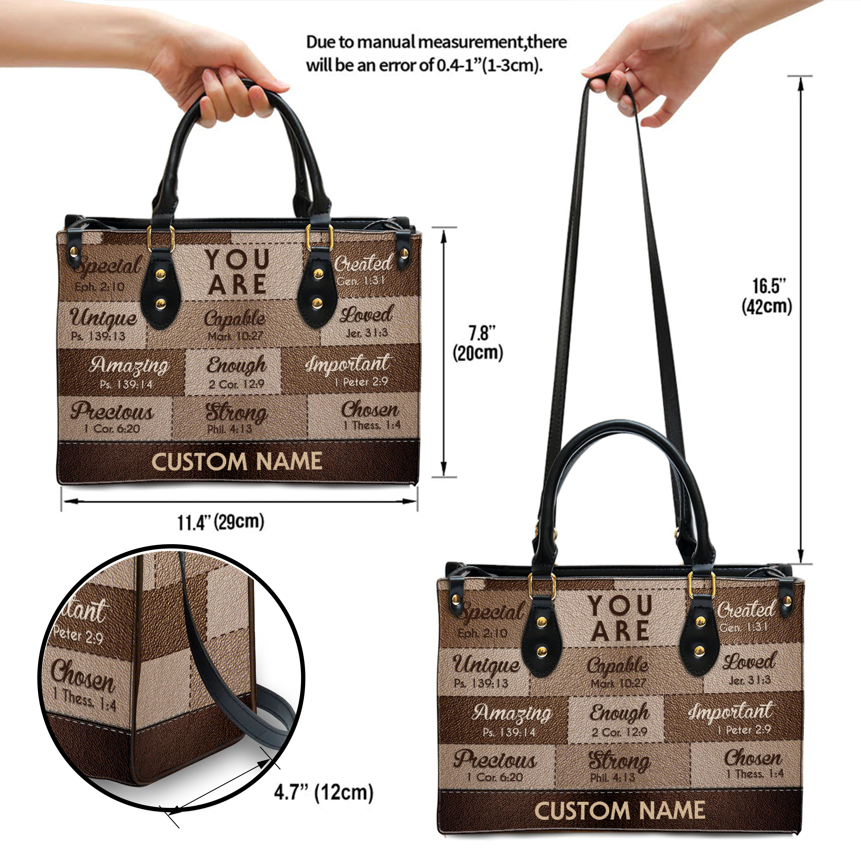 Colored Leather Texture Inspirational You Are Custom Leather Handbag - Personalized Custom Leather Bag