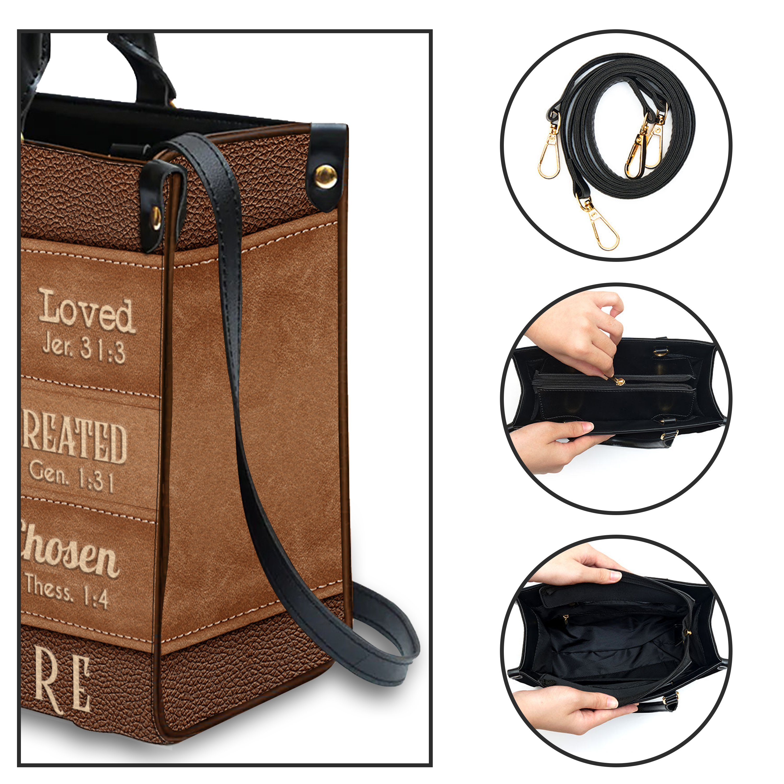 Leather Texture Inspirational You Are Custom Leather Handbag - Personalized Custom Leather Bag