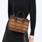 Leather Texture Inspirational You Are Custom Leather Handbag - Personalized Custom Leather Bag