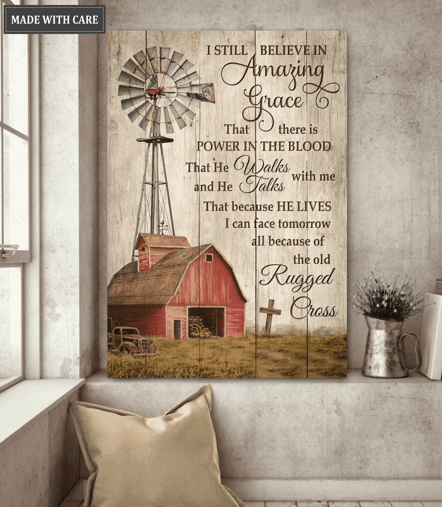 Windmills Amazing Grace Canvas Wall Art
