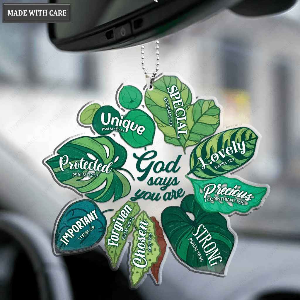 Plants Leaves God Says You Are Ornament