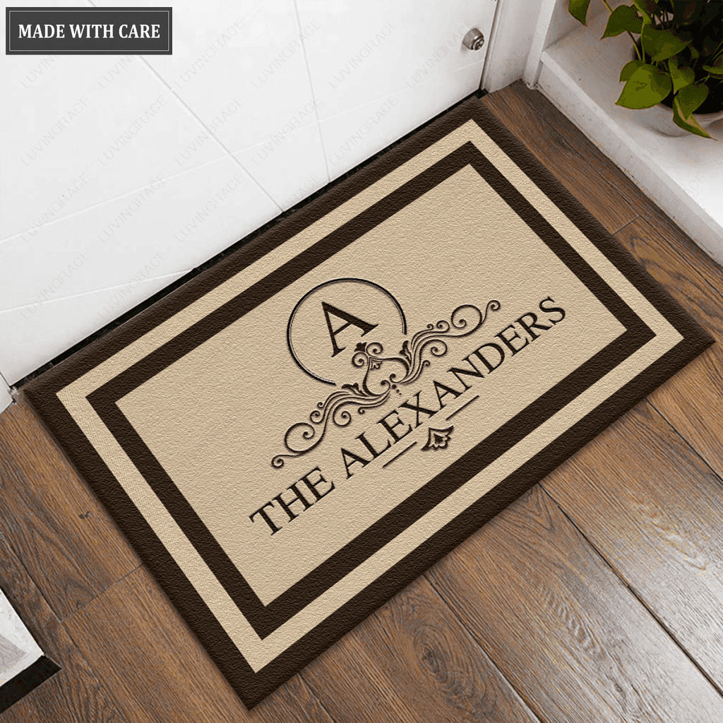 Monogram Custom Family Last Name Doormat