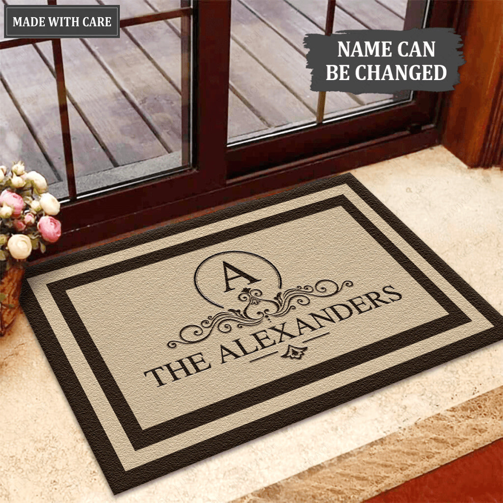Monogram Custom Family Last Name Doormat