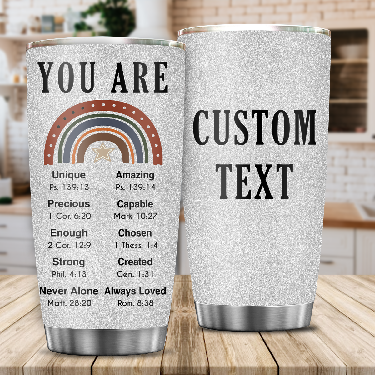 Grey Inspirational Rainbow You Are Tumbler Custom Gift For Men Women - Personalized Stainless Steel Tumbler