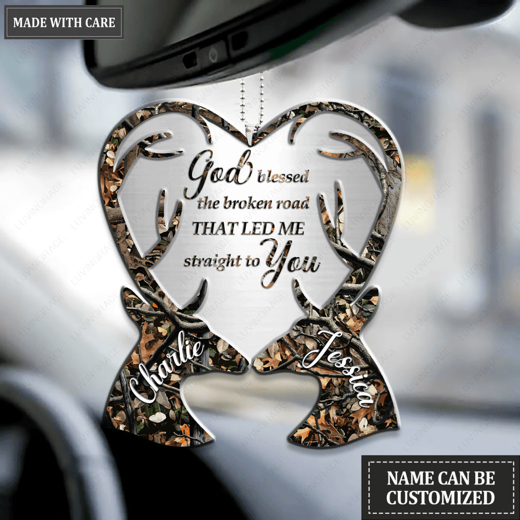 Hunting Camouflage Deers God Blessed Personalized Ornament