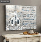 I Can Face Tomorrow Church With Butterflies Wall Art