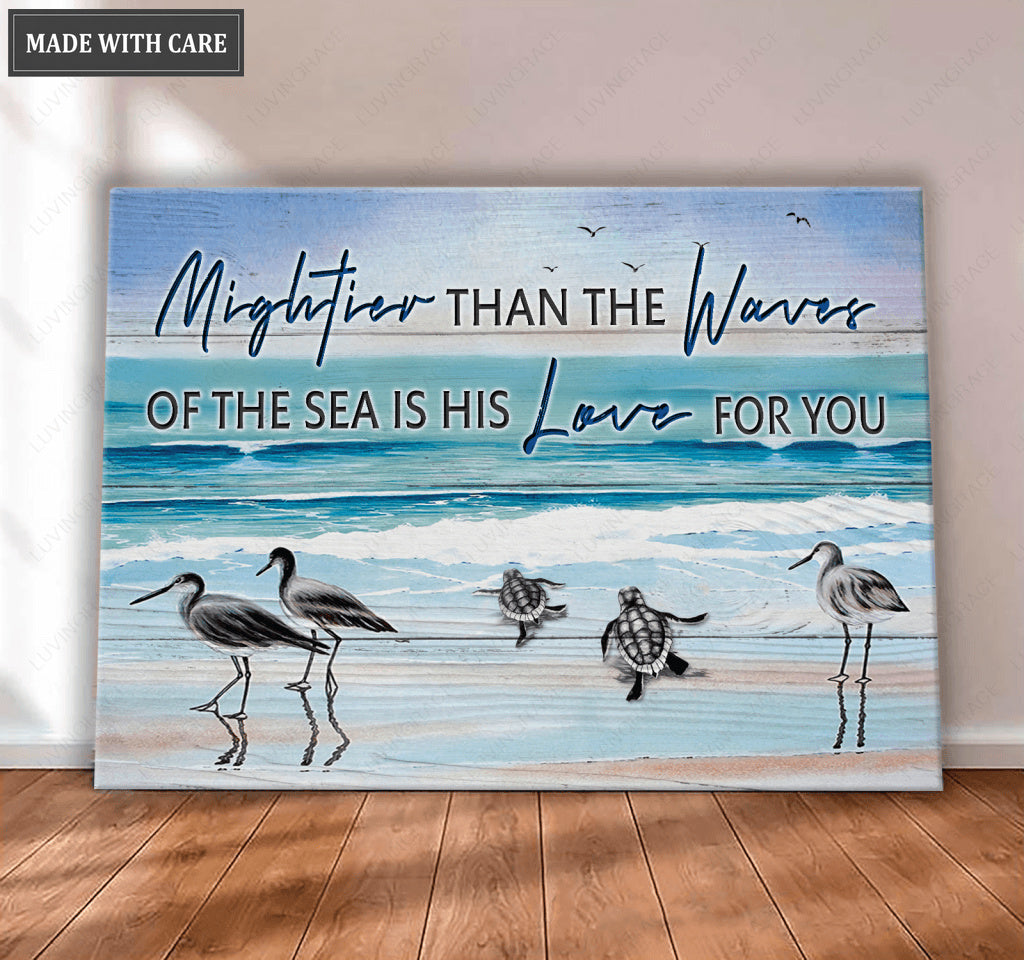 Bird And Turtle Wave Of The Sea Wall Art